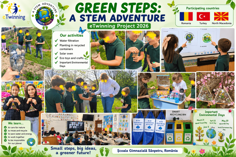 Green Steps A STEM Adventure – proiect eTwinning pentru un viitor mai verde